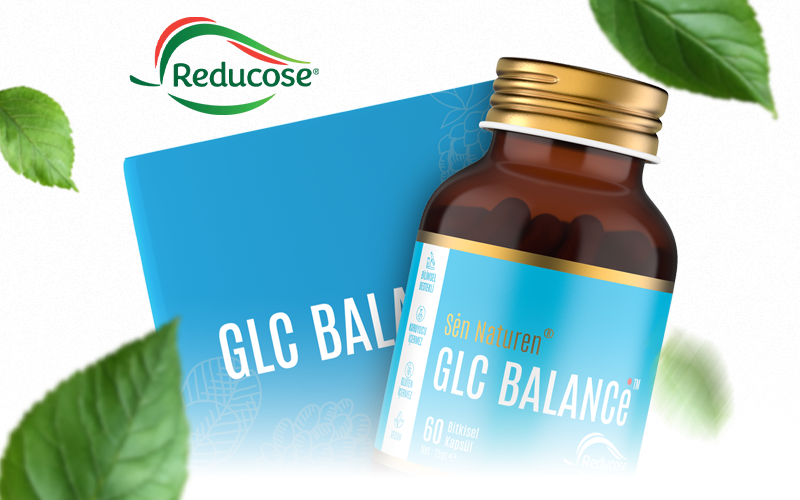 GLC Balance şişesi ve patentli Reducose – Sen Naturen doğal içerikli takviye edici gıda